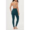 imageODODOS Cloud Feeling Gathered Cross Waist Leggings with Pockets for Women 25quot  28quot Crossover Lounge Yoga PantsForest Teal
