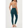 imageODODOS Cloud Feeling Gathered Cross Waist Leggings with Pockets for Women 25quot  28quot Crossover Lounge Yoga PantsForest Teal