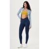 imageODODOS Cloud Feeling Gathered Cross Waist Leggings with Pockets for Women 25quot  28quot Crossover Lounge Yoga PantsNavy