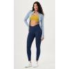 imageODODOS Cloud Feeling Gathered Cross Waist Leggings with Pockets for Women 25quot  28quot Crossover Lounge Yoga PantsNavy
