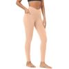 imageODODOS Cloud Feeling Gathered Cross Waist Leggings with Pockets for Women 25quot  28quot Crossover Lounge Yoga PantsPeach
