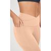 imageODODOS Cloud Feeling Gathered Cross Waist Leggings with Pockets for Women 25quot  28quot Crossover Lounge Yoga PantsPeach