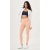 imageODODOS Cloud Feeling Gathered Cross Waist Leggings with Pockets for Women 25quot  28quot Crossover Lounge Yoga PantsPeach