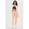 imageODODOS Cloud Feeling Gathered Cross Waist Leggings with Pockets for Women 25quot  28quot Crossover Lounge Yoga PantsPeach