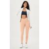 imageODODOS Cloud Feeling Gathered Cross Waist Leggings with Pockets for Women 25quot  28quot Crossover Lounge Yoga PantsPeach