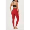 imageODODOS Cloud Feeling Gathered Cross Waist Leggings with Pockets for Women 25quot  28quot Crossover Lounge Yoga PantsRed
