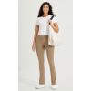 imageODODOS Cloud Feeling Straight Leg Pants with Back Pocket for Women High Waist Casual Lounge Yoga Pants 28quot  30quot InseamLight Brown