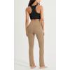 imageODODOS Cloud Feeling Straight Leg Pants with Back Pocket for Women High Waist Casual Lounge Yoga Pants 28quot  30quot InseamLight Brown