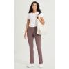 imageODODOS Cloud Feeling Straight Leg Pants with Back Pocket for Women High Waist Casual Lounge Yoga Pants 28quot  30quot InseamPurple Taupe