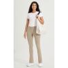 imageODODOS Cloud Feeling Straight Leg Pants with Back Pocket for Women High Waist Casual Lounge Yoga Pants 28quot  30quot InseamShaker Beige