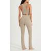 imageODODOS Cloud Feeling Straight Leg Pants with Back Pocket for Women High Waist Casual Lounge Yoga Pants 28quot  30quot InseamShaker Beige