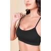 imageODODOS Cloud Feeling Y Racerback Sports Bra for Women Wirefree Padded Strappy Yoga BraBlack