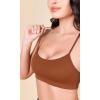 imageODODOS Cloud Feeling Y Racerback Sports Bra for Women Wirefree Padded Strappy Yoga BraCaramel
