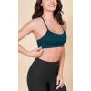 imageODODOS Cloud Feeling Y Racerback Sports Bra for Women Wirefree Padded Strappy Yoga BraForest Teal