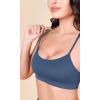 imageODODOS Cloud Feeling Y Racerback Sports Bra for Women Wirefree Padded Strappy Yoga BraInk Blue