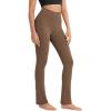 imageODODOS Cloud Feeling Straight Leg Pants with Back Pocket for Women High Waist Casual Lounge Yoga Pants 28quot  30quot InseamBrunette