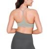 imageODODOS Cloud Feeling Y Racerback Sports Bra for Women Wirefree Padded Strappy Yoga BraLime Stone
