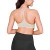 imageODODOS Cloud Feeling Y Racerback Sports Bra for Women Wirefree Padded Strappy Yoga BraOat Milk
