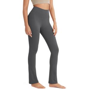 imageODODOS Cloud Feeling Straight Leg Pants with Back Pocket for Women High Waist Casual Lounge Yoga Pants 28quot  30quot InseamCharcoal