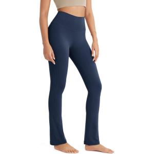 imageODODOS Cloud Feeling Straight Leg Pants with Back Pocket for Women High Waist Casual Lounge Yoga Pants 28quot  30quot InseamNavy