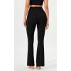 imageODODOS Cloud Feeling Flared Yoga Pants with Back Pocket for Women High Waist Casual Bootleg Lounge Pants 30quot32quot InseamBlack