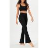 imageODODOS Cloud Feeling Flared Yoga Pants with Back Pocket for Women High Waist Casual Bootleg Lounge Pants 30quot32quot InseamBlack