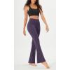 imageODODOS Cloud Feeling Flared Yoga Pants with Back Pocket for Women High Waist Casual Bootleg Lounge Pants 30quot32quot InseamDark Purple