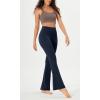 imageODODOS Cloud Feeling Flared Yoga Pants with Back Pocket for Women High Waist Casual Bootleg Lounge Pants 30quot32quot InseamDeep Navy