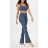imageODODOS Cloud Feeling Flared Yoga Pants with Back Pocket for Women High Waist Casual Bootleg Lounge Pants 30quot32quot InseamInk Blue