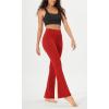 imageODODOS Cloud Feeling Flared Yoga Pants with Back Pocket for Women High Waist Casual Bootleg Lounge Pants 30quot32quot InseamRed