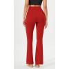 imageODODOS Cloud Feeling Flared Yoga Pants with Back Pocket for Women High Waist Casual Bootleg Lounge Pants 30quot32quot InseamRed