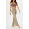 imageODODOS Cloud Feeling Flared Yoga Pants with Back Pocket for Women High Waist Casual Bootleg Lounge Pants 30quot32quot InseamShaker Beige