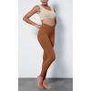 imageODODOS Cloud Feeling Ruched Yoga Leggings for Women 25quot  28quot High Waist Crossover Yoga PantsCaramel