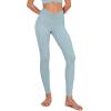 imageODODOS Cloud Feeling Ruched Yoga Leggings for Women 25quot  28quot High Waist Crossover Yoga PantsChambray