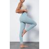 imageODODOS Cloud Feeling Ruched Yoga Leggings for Women 25quot  28quot High Waist Crossover Yoga PantsChambray