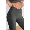 imageODODOS Cloud Feeling Ruched Yoga Leggings for Women 25quot  28quot High Waist Crossover Yoga PantsCharcoal