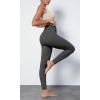 imageODODOS Cloud Feeling Ruched Yoga Leggings for Women 25quot  28quot High Waist Crossover Yoga PantsCharcoal
