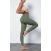 imageODODOS Cloud Feeling Ruched Yoga Leggings for Women 25quot  28quot High Waist Crossover Yoga PantsDark Olive