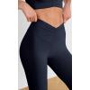 imageODODOS Cloud Feeling Ruched Yoga Leggings for Women 25quot  28quot High Waist Crossover Yoga PantsDeep Navy