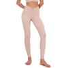 imageODODOS Cloud Feeling Ruched Yoga Leggings for Women 25quot  28quot High Waist Crossover Yoga PantsDusty Pink