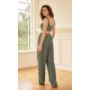 imageODODOS Womens Modal Soft Wide Leg Cargo Pants with Pockets Adjustable Shockcord High Waist Loose Jogger PantsDark Sage