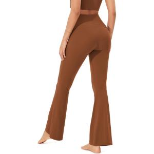 imageODODOS Cloud Feeling Flared Yoga Pants with Back Pocket for Women High Waist Casual Bootleg Lounge Pants 30quot32quot InseamCaramel