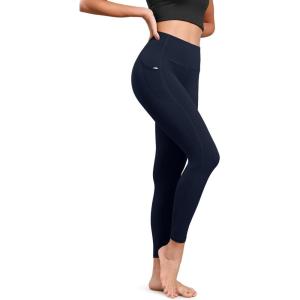 imageODODOS ODLIFT 78 Compression Leggings with Pockets for Women 25quot High Waist Workout Yoga PantsDeep Navy