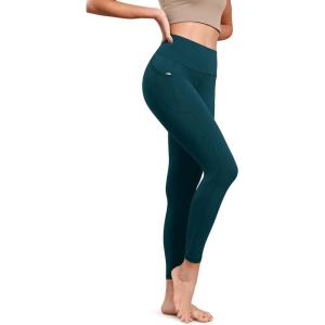 imageODODOS ODLIFT 78 Compression Leggings with Pockets for Women 25quot High Waist Workout Yoga PantsForest Teal
