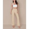 imageODODOS Womens Bootcut Yoga Pants Tummy Control Non See Through Bootleg Gym Workout PantsBeige