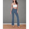 imageODODOS Womens Bootcut Yoga Pants Tummy Control Non See Through Bootleg Gym Workout PantsInk Blue
