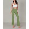 imageODODOS Womens Bootcut Yoga Pants Tummy Control Non See Through Bootleg Gym Workout PantsLight Olive