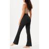 imageODODOS Womens Bootcut Yoga Pants Tummy Control Non See Through Bootleg Gym Workout PantsOnyx Black Grey