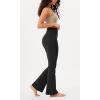 imageODODOS Womens Bootcut Yoga Pants Tummy Control Non See Through Bootleg Gym Workout PantsOnyx Black Grey