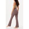 imageODODOS Womens Bootcut Yoga Pants Tummy Control Non See Through Bootleg Gym Workout PantsPurple Taupe